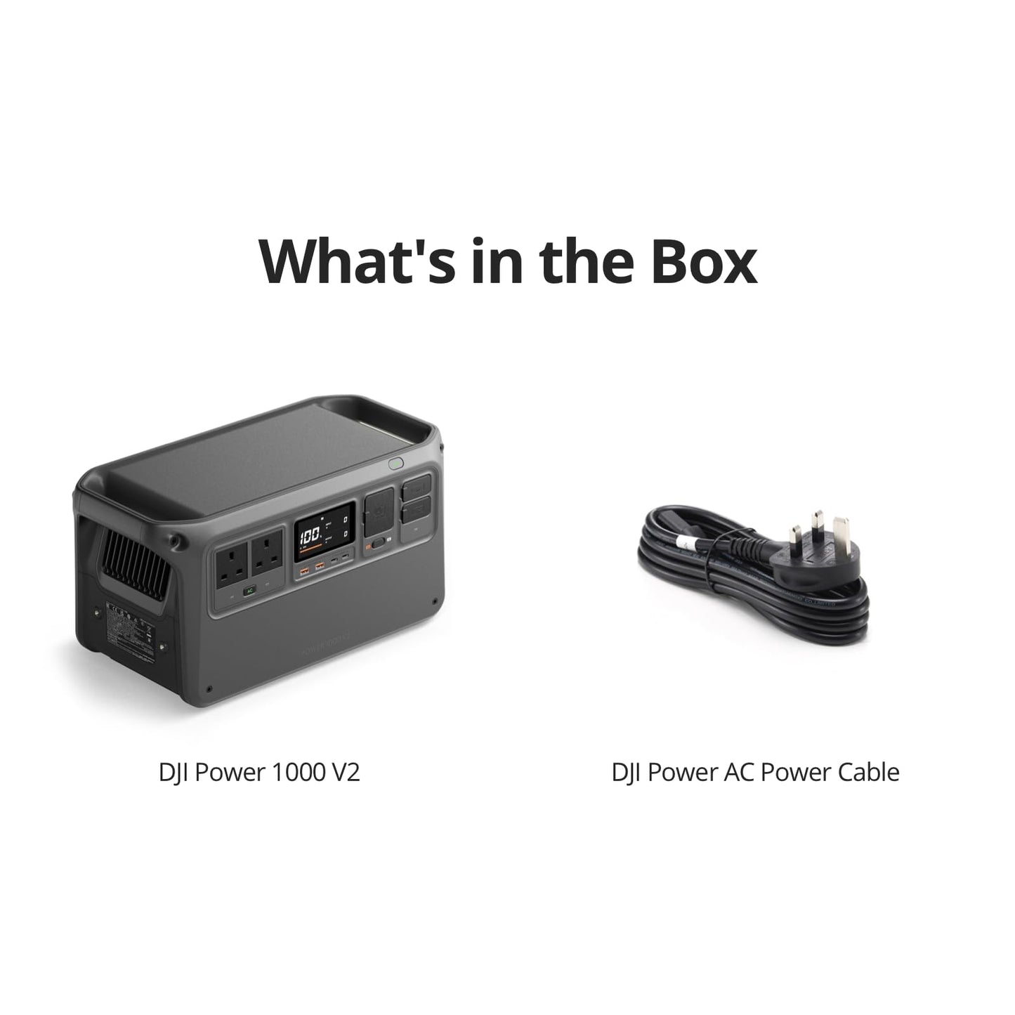 DJI Power 1000 V2 Portable Power Station, 1024Wh LFP Battery, Compact Size, 2600W Stable Output, 0-80% Recharge in 37 Mins, Electric Generator for Home, Camping, RVs, Off-Grid