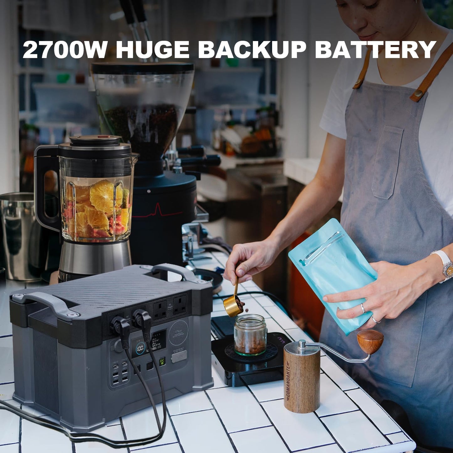 ALLPOWERS S2000 PRO Portable Power Station with 1x 140W Foldable Solar Panel, 1451Wh 2400W AC (Peak 4000W) Solar Generator, UPS Function Backup Battery Pack for Home Emergency Power Outdoor RV Camping