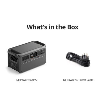 DJI Power 1000 V2 Portable Power Station, 1024Wh LFP Battery, Compact Size, 2600W Stable Output, 0-80% Recharge in 37 Mins, Electric Generator for Home, Camping, RVs, Off-Grid