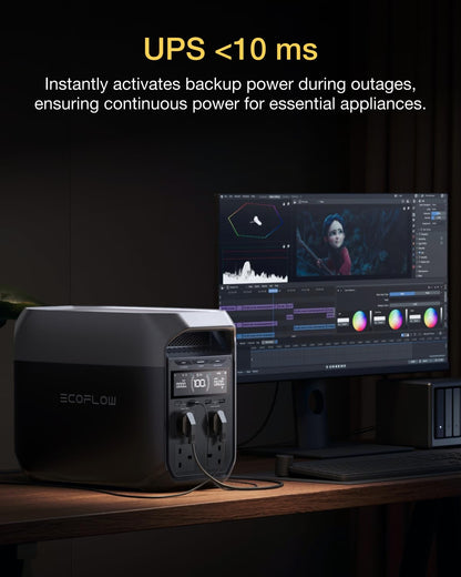 ECOFLOW DELTA 3 Portable Power Station, 1024Wh Solar Generator, LiFePO4 Battery, 0-70% Quick Charge in 30 Min, Expandable to 5kWh, Backup Power with UPS for Home, Camping & RV