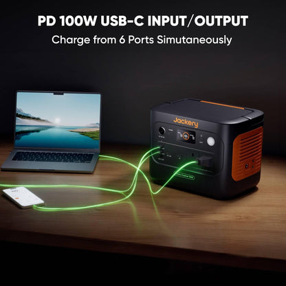 Jackery Explorer 1000 v2+ 100W Solar Panel Portable Power Station(2024 New),1070Wh LiFePO4 Battery,1500W AC/100W USB-C Output, 1 Hr Fast Charge, Solar Generator for Outdoor Camping,Off-grid Living,RV