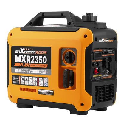 maXpeedingrods 2000W Portable Inverter Generator Petrol Silent, Digital Display, Compact and Lightweight for Camping, RV Travel,Home