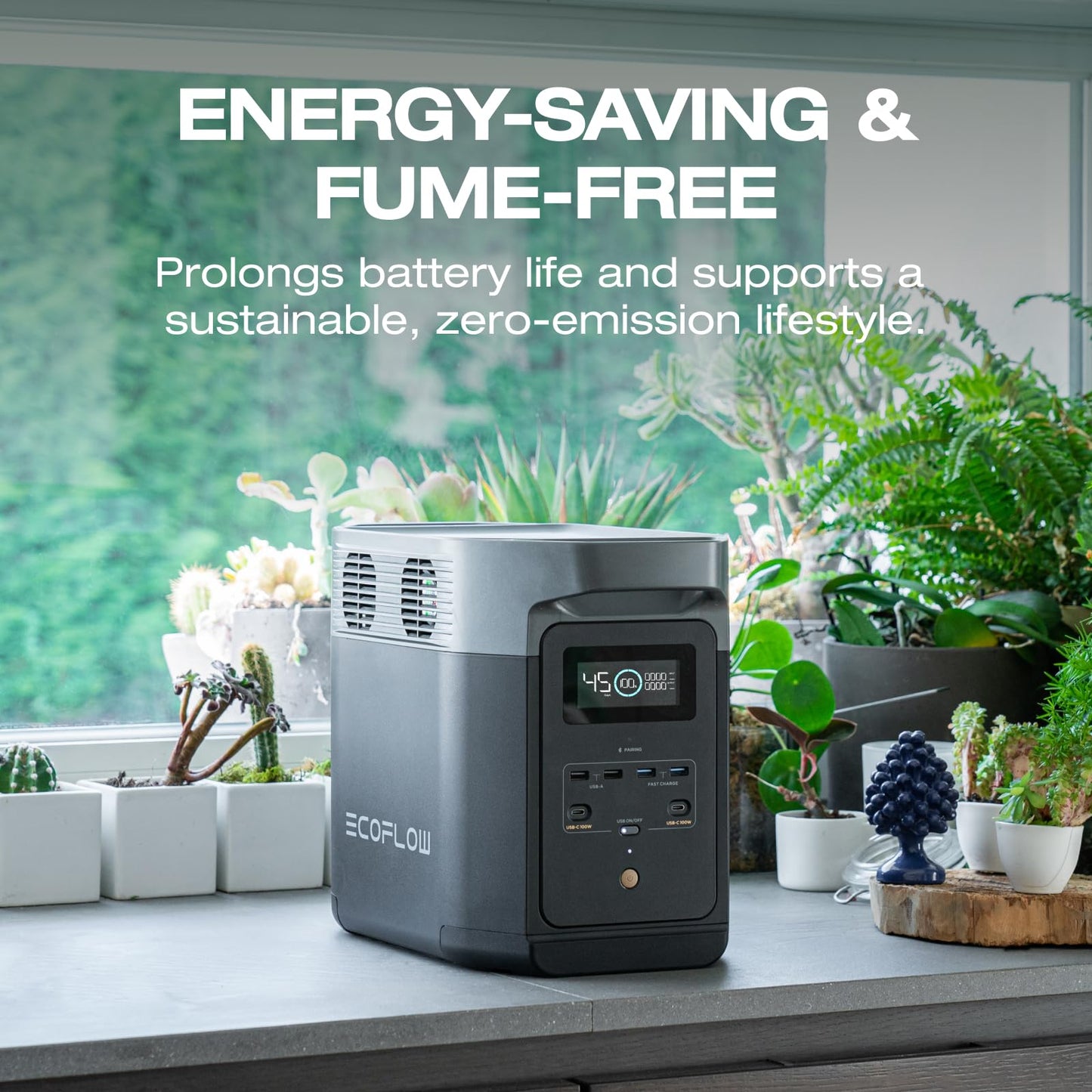 EcoFlow DELTA 2 Portable Power Station with 110W Solar Panel, 1-3kWh Expandable Capacity, LFP Battery, Fast Charging, Solar Generator for Backup Power, Camping & RVs