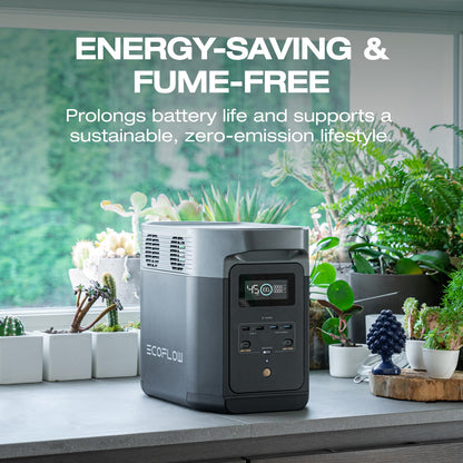 EcoFlow DELTA 2 Portable Power Station with 110W Solar Panel, 1-3kWh Expandable Capacity, LFP Battery, Fast Charging, Solar Generator for Backup Power, Camping & RVs