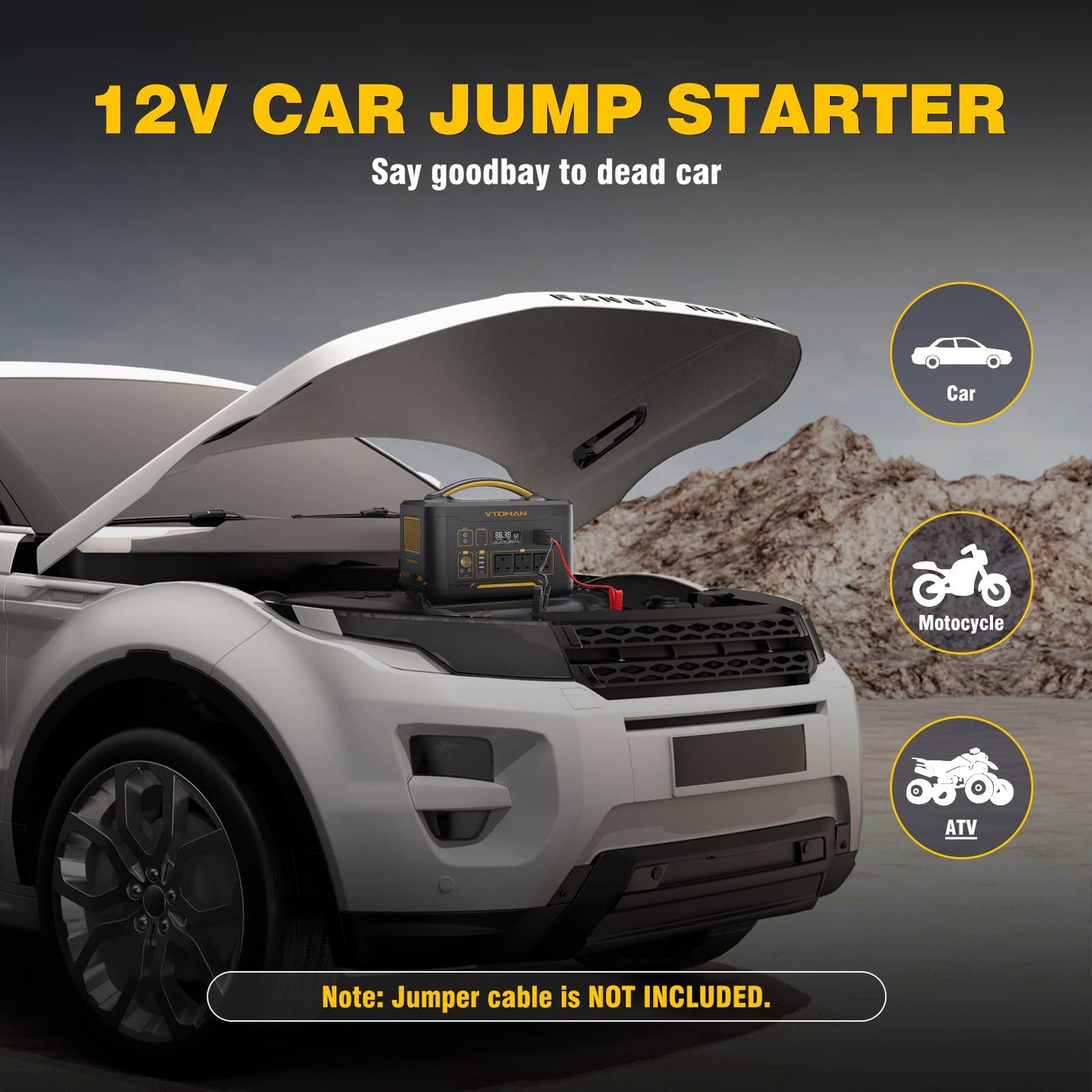 VTOMAN 3096Wh Portable Power Station Bundle with Extra Battery & 200W Solar Panel Included - Up to 4400W Solar Power Generator for Home Backup, Off-grid, Road Trip, RV, Camping