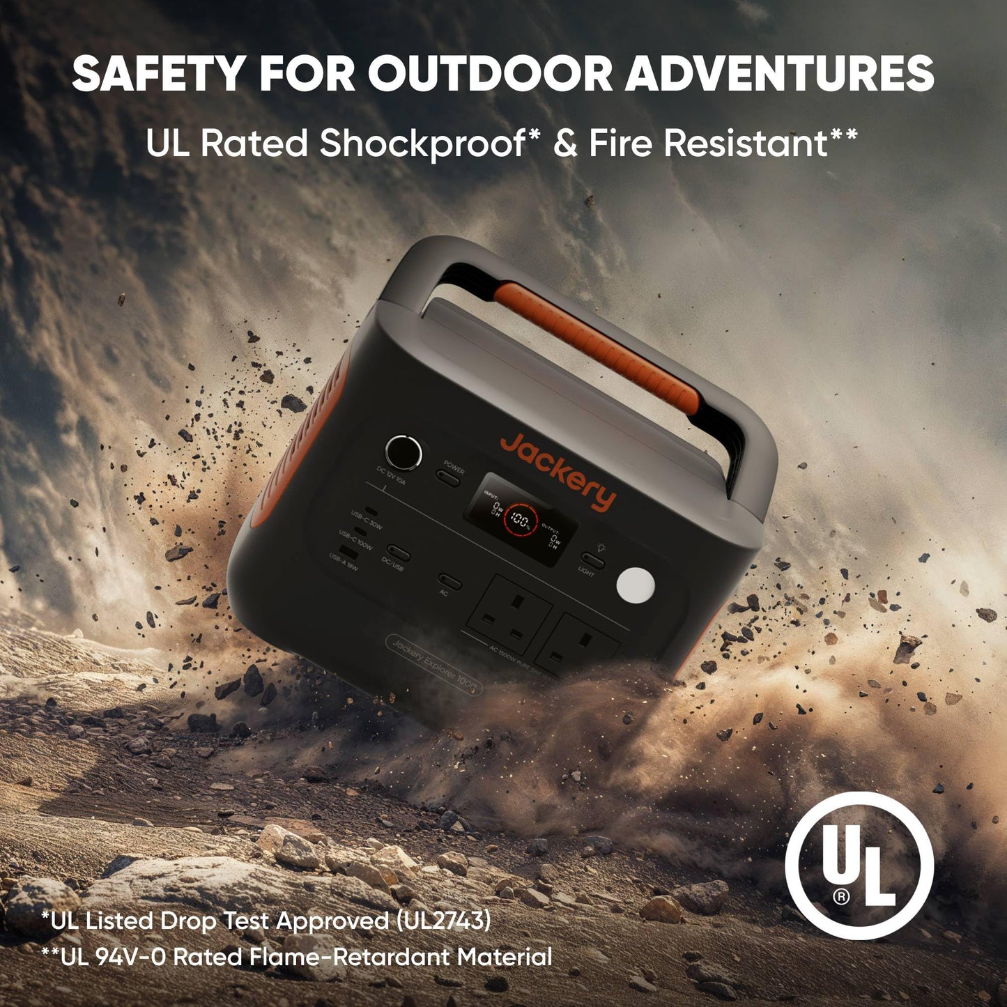 Jackery Explorer 1000 v2+ 100W Solar Panel Portable Power Station(2024 New),1070Wh LiFePO4 Battery,1500W AC/100W USB-C Output, 1 Hr Fast Charge, Solar Generator for Outdoor Camping,Off-grid Living,RV