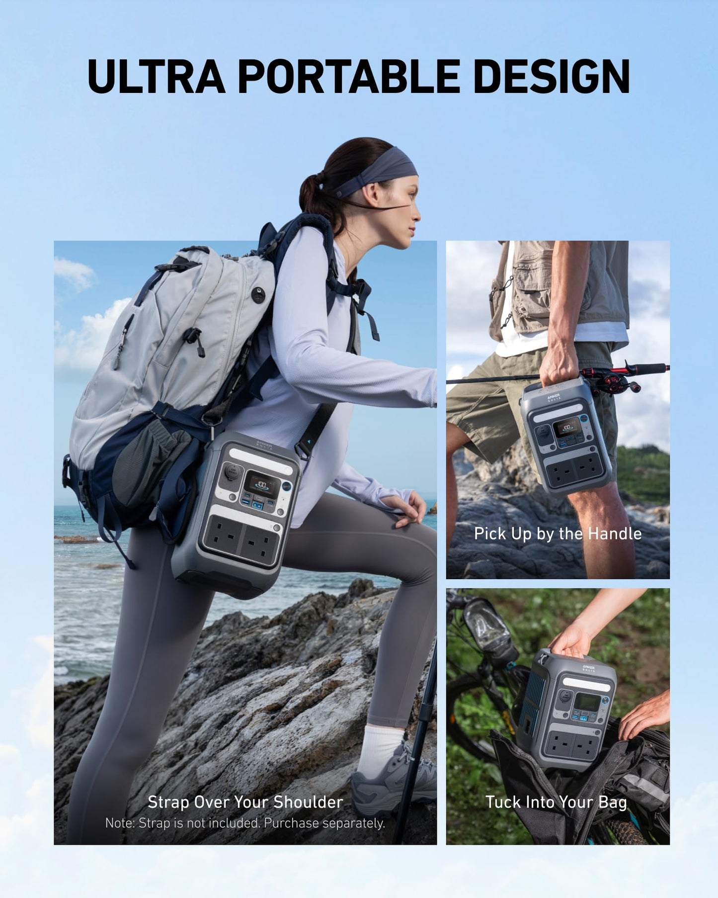 Anker SOLIX C300 Portable Power Station, Outdoor 288Wh LiFePO4 Battery, 300W (600W Surge) Solar Generator, 140W Two-Way Fast Charging, For Camping, Traveling, and Emergencies